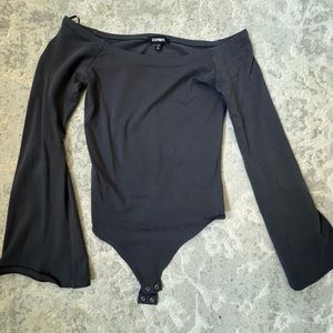 Express charcoal gray bodysuit